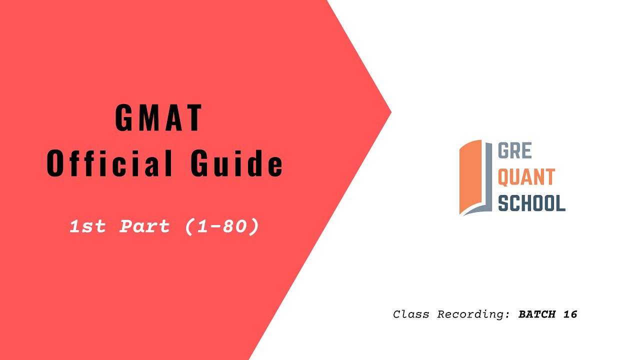 GMAT Official Guide - GRE Quant School